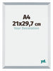 Mura MDF Cadre Photo 21x29 7cm A4 Aluminium Brossé De Face Mesure | Yourdecoration.fr