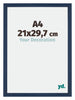 Mura MDF Cadre Photo 21x29,7cm A4 Bleu Foncé Patine De Face Mesure | Yourdecoration.fr