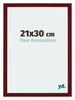 Mura MDF Cadre Photo 21x30cm Bordeaux Balayé De Face Mesure | Yourdecoration.fr