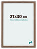 Mura MDF Cadre Photo 21x30cm Noyer Sombre De Face Mesure | Yourdecoration.fr