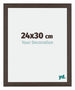 Mura MDF Cadre Photo 24x30cm Chêne Foncé De Face Mesure | Yourdecoration.fr