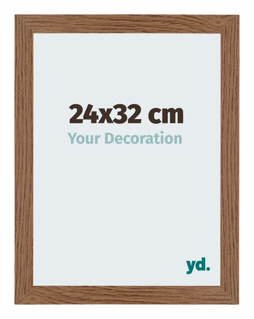 Mura MDF Cadre Photo 24x32cm Chêne Rustique De Face Mesure | Yourdecoration.fr