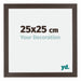 Mura MDF Cadre Photo 25x25cm Chêne Foncé De Face Mesure | Yourdecoration.fr