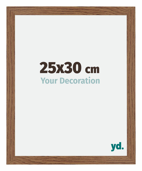 Mura MDF Cadre Photo 25x30cm Chêne Rustique De Face Mesure | Yourdecoration.fr