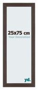 Mura MDF Cadre Photo 25x75cm Chêne Foncé De Face Mesure | Yourdecoration.fr