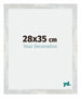 Mura MDF Cadre Photo 28x35cm Argent Brillant Vintage De Face Mesure | Yourdecoration.fr