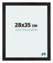 Mura MDF Cadre Photo 28x35cm Noir Grain De Bois De Face Mesure | Yourdecoration.fr
