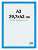 Mura MDF Cadre Photo 29 7x42cm A3 Bleu Brillant De Face Mesure | Yourdecoration.fr