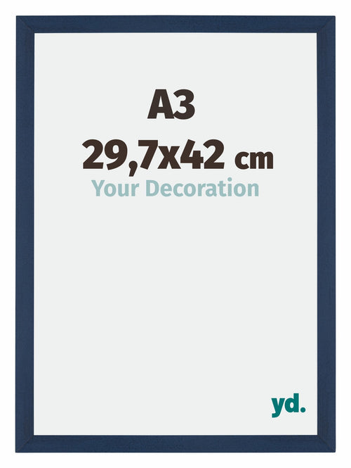 Mura MDF Cadre Photo 29 7x42cm A3 Bleu Foncé Patine Mesure | Yourdecoration.fr