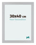 Mura MDF Cadre Photo 30x40cm Argent Mat De Face Mesure | Yourdecoration.fr