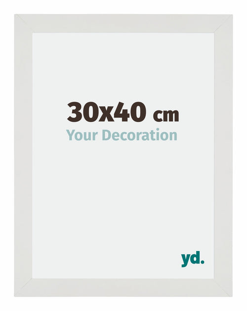 Mura MDF Cadre Photo 30x40cm Blanc Mat De Face Mesure | Yourdecoration.fr