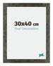 Mura MDF Cadre Photo 30x40cm Bleu Or Mélangé De Face Mesure | Yourdecoration.fr