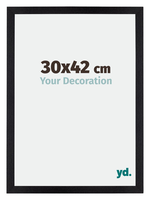 Mura MDF Cadre Photo 30x42cm Noir Mat De Face Mesure | Yourdecoration.fr