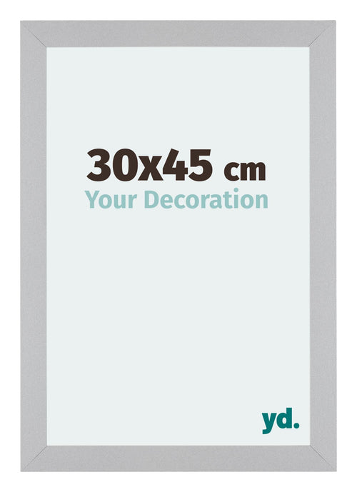 Mura MDF Cadre Photo 30x45cm Argent Mat De Face Mesure | Yourdecoration.fr