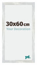 Mura MDF Cadre Photo 30x60cm Argent Brillant Vintage De Face Mesure | Yourdecoration.fr