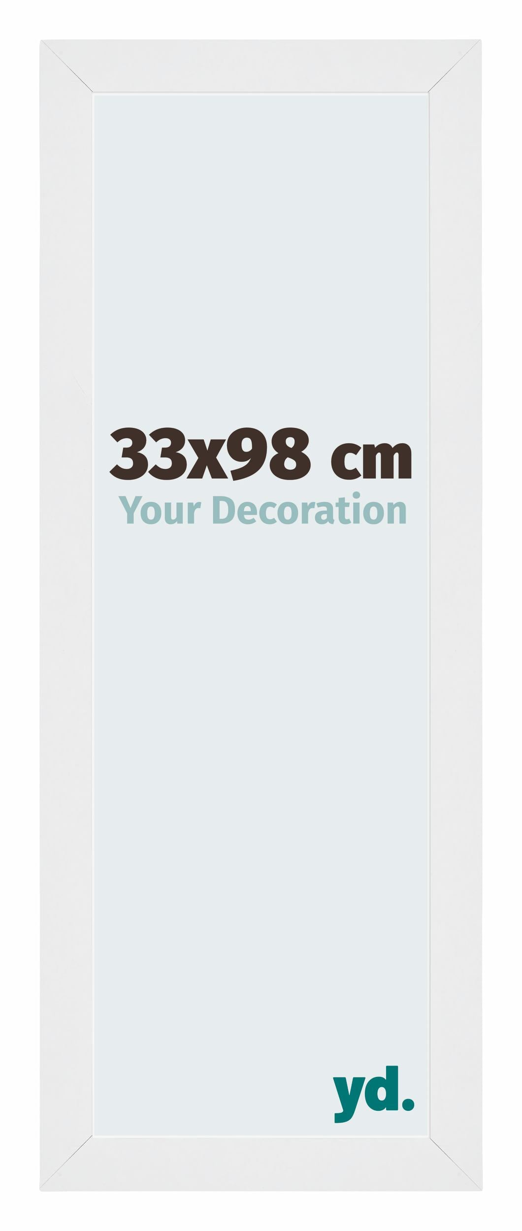 Cadre Photo 37,5x98 cm - Blanc Brillant - MDF - Como