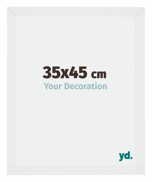 Mura MDF Cadre Photo 35x45cm Blanc Brillant De Face Mesure | Yourdecoration.fr