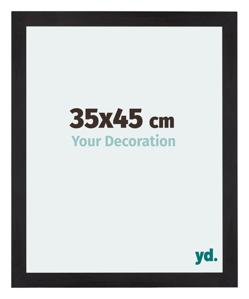 Mura MDF Cadre Photo 35x45cm Noir Grain De Bois De Face Mesure | Yourdecoration.fr