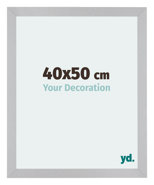 Mura MDF Cadre Photo 40x50cm Argent Mat De Face Mesure | Yourdecoration.fr