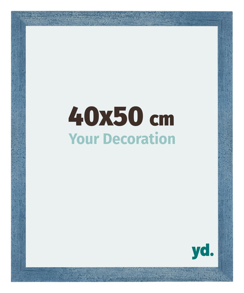Mura MDF Cadre Photo 40x50cm Bleu Brillant Geveegd De Face Mesure | Yourdecoration.fr