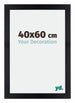 Mura MDF Cadre Photo 40x60cm Noir Mat De Face Mesure | Yourdecoration.fr