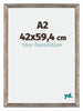 Mura MDF Cadre Photo 42x59 4cm A2 Métal Vintage De Face Mesure | Yourdecoration.fr