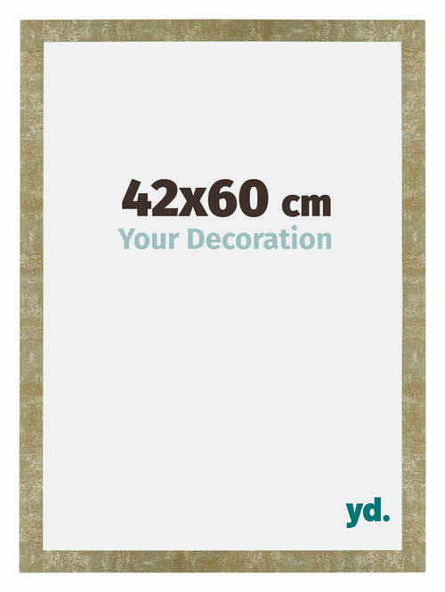 Mura MDF Cadre Photo 42x60cm Or Antique De Face Mesure | Yourdecoration.fr