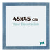 Mura MDF Cadre Photo 45x45cm Bleu Brillant Geveegd De Face Mesure | Yourdecoration.fr