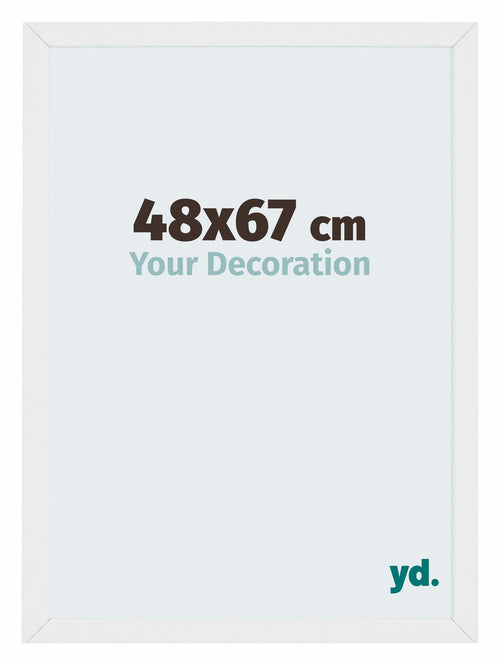 Mura MDF Cadre Photo 48x67cm Blanc Brillant De Face Mesure | Yourdecoration.fr