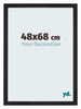 Mura MDF Cadre Photo 48x68cm Noir Grain De Bois De Face Mesure | Yourdecoration.fr