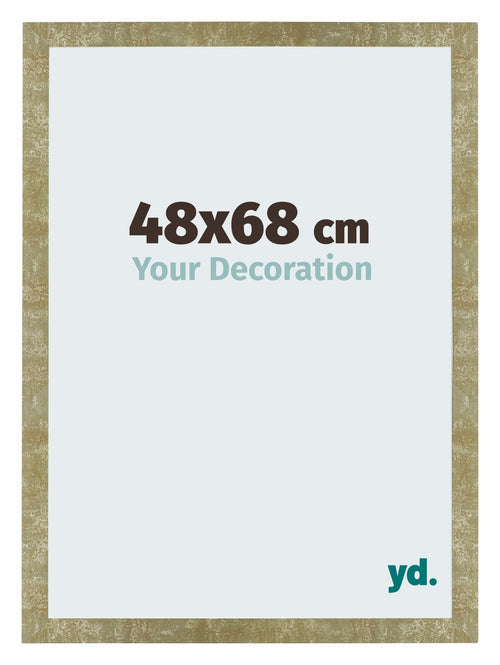 Mura MDF Cadre Photo 48x68cm Or Antique De Face Mesure | Yourdecoration.fr