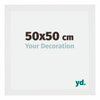 Mura MDF Cadre Photo 50x50cm Blanc Brillant De Face Mesure | Yourdecoration.fr