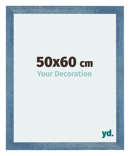 Mura MDF Cadre Photo 50x60cm Bleu Brillant Geveegd De Face Mesure | Yourdecoration.fr