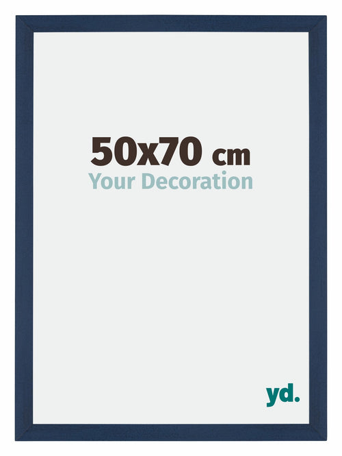 Mura MDF Cadre Photo 50x70cm Bleu Foncé Patine De Face Mesure | Yourdecoration.fr