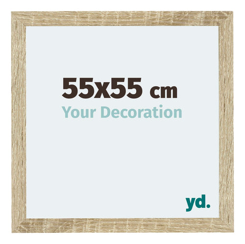 Mura MDF Cadre Photo 55x55cm Chêne Sonoma De Face Mesure | Yourdecoration.fr