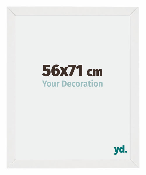 Mura MDF Cadre Photo 56x71cm Blanc Brillant De Face Mesure | Yourdecoration.fr