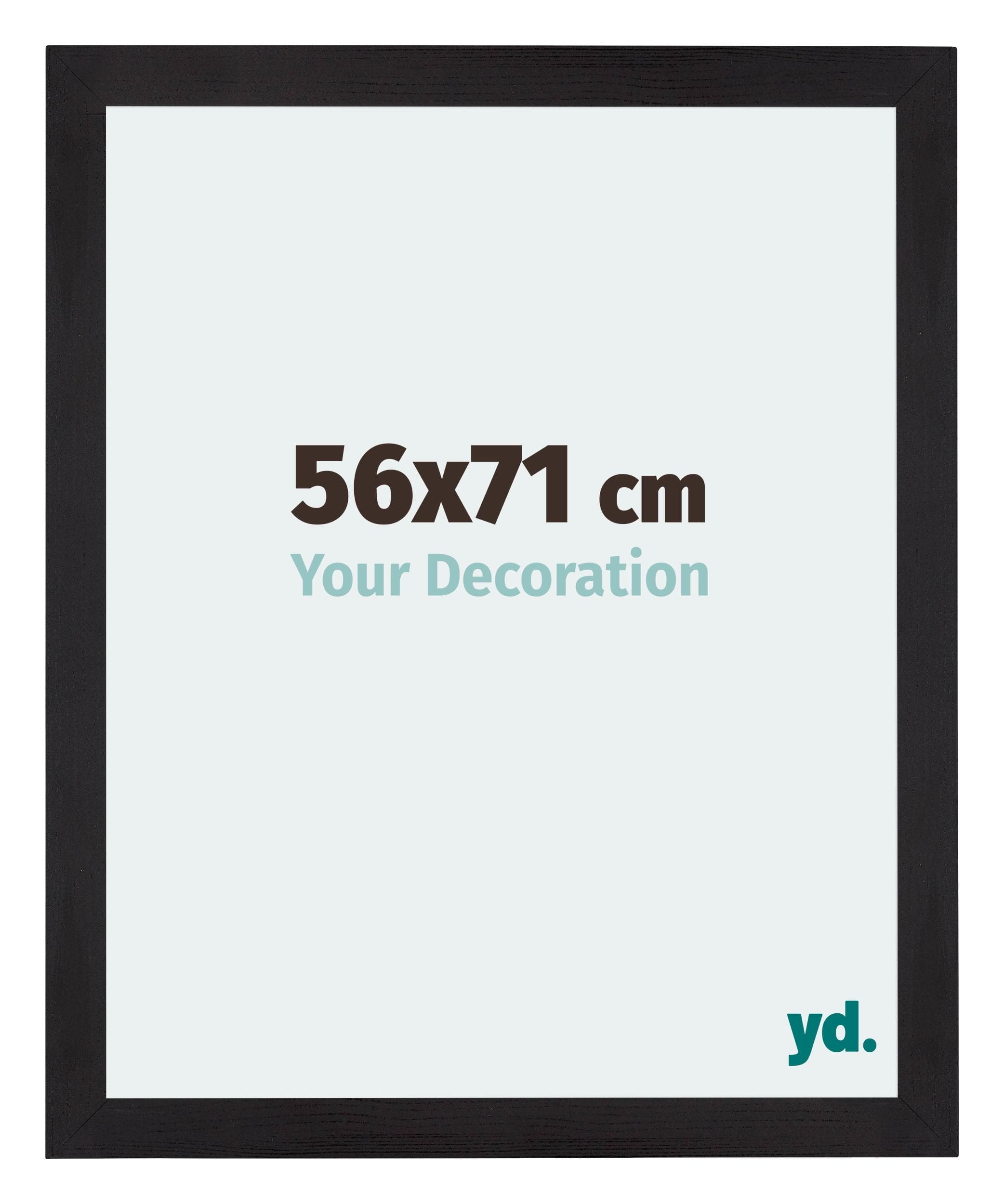 Cadre Photo 55x65 cm - Noir Grain de Bois - MDF - Mura