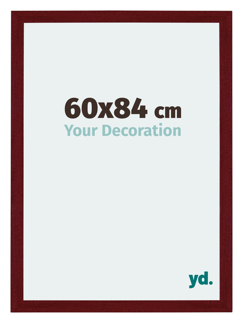 Mura MDF Cadre Photo 60x84cm Bordeaux Balayé De Face Mesure | Yourdecoration.fr