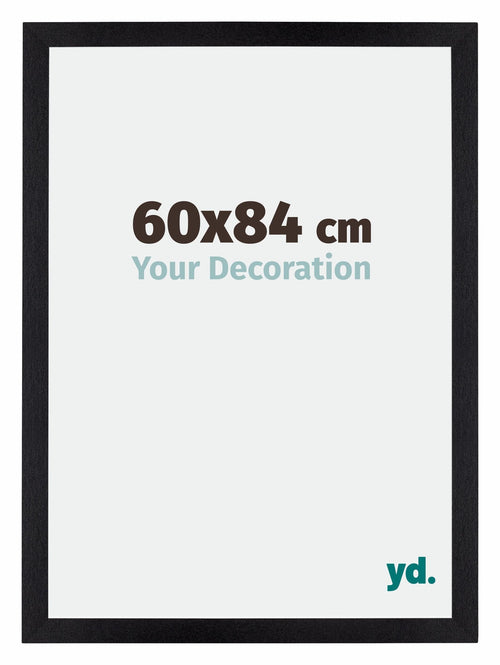 Mura MDF Cadre Photo 60x84cm Noir Mat De Face Mesure | Yourdecoration.fr