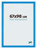 Mura MDF Cadre Photo 67x98cm Bleu Brillant Patine De Face Mesure | Yourdecoration.fr