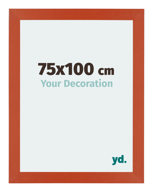 Mura MDF Cadre Photo 75x100cm Orange De Face Mesure | Yourdecoration.fr
