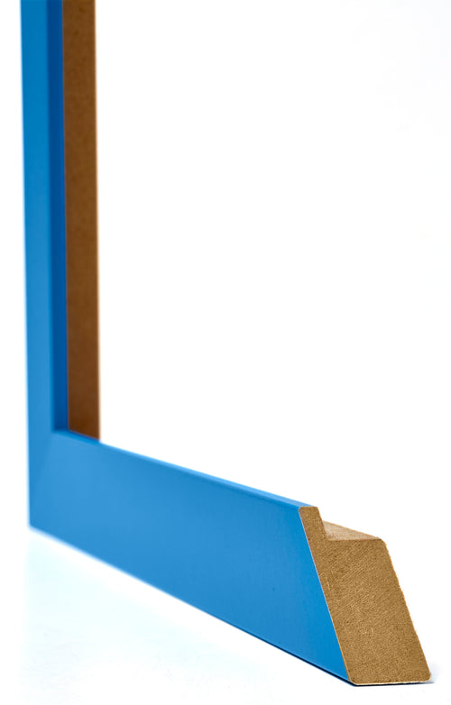 Mura MDF Cadre Photo 37 5x98cm Bleu Brillant Patine Detail Intersection | Yourdecoration.fr