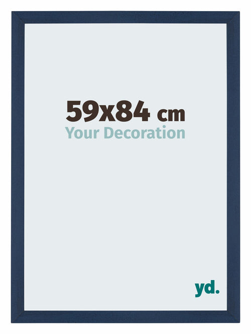 Mura MDF Cadre Photo 59x84cm Bleu Fonce Patine De Face Mesure | Yourdecoration.fr