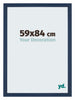 Mura MDF Cadre Photo 59x84cm Bleu Fonce Patine De Face Mesure | Yourdecoration.fr