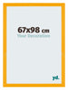 Mura MDF Cadre Photo 67x98cm Jaune De Face Mesure | Yourdecoration.fr