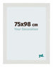 Mura MDF Cadre Photo 75x98cm Blanc Mat De Face Mesure | Yourdecoration.fr