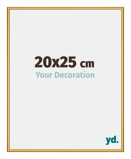New York Aluminium Cadre Photo 20x25cm Or Brillant De Face Mesure | Yourdecoration.fr