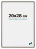 New York Aluminium Cadre Photo 20x28cm Structure Noyer De Face Mesure | Yourdecoration.fr