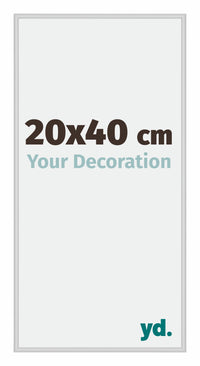New York Aluminium Cadre Photo 20x40cm Argent Mat De Face Mesure | Yourdecoration.fr