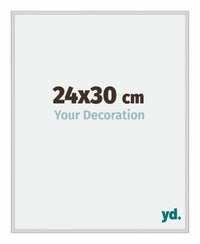 New York Aluminium Cadre Photo 24x30cm Argent Mat De Face Mesure | Yourdecoration.fr